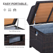 Load image into Gallery viewer, Rattan Outdoor Storage Bench
