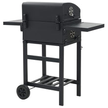 Load image into Gallery viewer, Charcoal-Fueled BBQ Grill with Bottom Shelf Black
