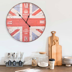  retro-style Vintage British Flag wall clock 