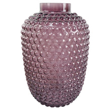 Load image into Gallery viewer, 30 cm Mulberry Purple Bubble Glass Vase
