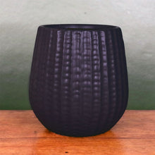 Load image into Gallery viewer, Black Ceramic Planter Plant Pot
