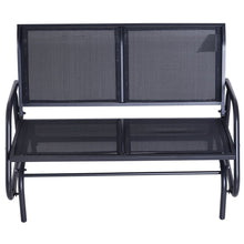 Load image into Gallery viewer, Outdoor Textilene Double Swing Bench-Black
