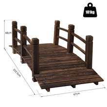 Load image into Gallery viewer, Wooden Garden Bridge Stained Finish
