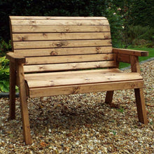 Load image into Gallery viewer, Charles Taylor Two Seat Garden Wooden Bench
