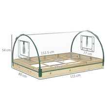 Load image into Gallery viewer, Outsunny Raised Garden Bed With Greenhouse Roll Up Windows
