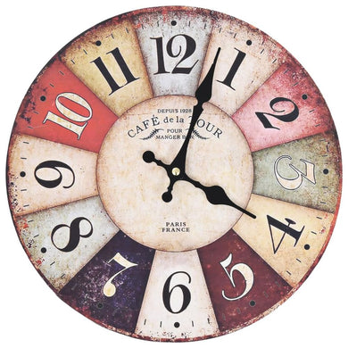 vintage colourful clock