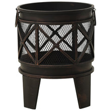 Load image into Gallery viewer, Steel Rustic Round  Outdoor Fire Pit With Poker
