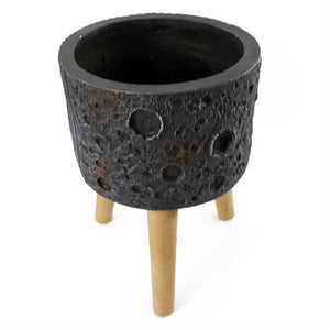 35 cm x 24 cm Large Lunar Black Planter