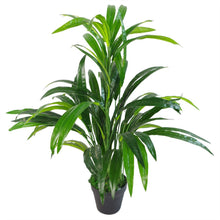 Load image into Gallery viewer, 65 cm Artificial Large Leaf Bamboo Shrub Plant With Copper Metal Planter
