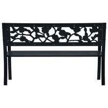 Load image into Gallery viewer, VidaXL Rose Garden Bench 125 cm Black Steel - TWO SIZES AVAILABLE
