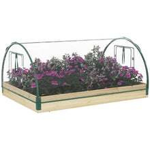 Load image into Gallery viewer, Outsunny Raised Garden Bed With Greenhouse Roll Up Windows
