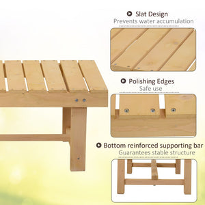 Outsunny 2-Seater Outdoor Garden Wood Bench