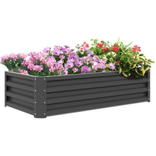 Load image into Gallery viewer, Outsunny Raised Garden Bed Elevated Planter Box for Flowers Light Grey
