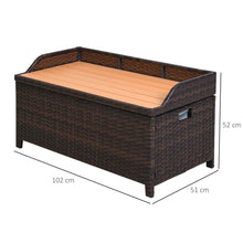 Load image into Gallery viewer, Rattan Outdoor Storage Bench
