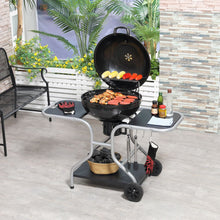 Load image into Gallery viewer, Outsunny Garden Charcoal Trolley Barbecue Grill On Wheels
