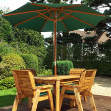 Load image into Gallery viewer, Garden Dining Table And Chairs Four Seater Wooden Table Set With Matching Cushions
