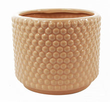 Load image into Gallery viewer, Dusty Pink Peach Raised Dots Ceramic Plant Pot 15 x 15 x 12.5 cm
