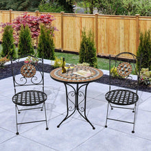 Load image into Gallery viewer, Outsunny Mosaic Bistro Outdoor Table And 2 Chairs
