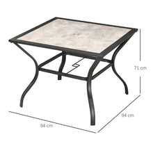 Load image into Gallery viewer, Garden Dining Table  For 4 - With Parasol Hole
