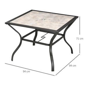 Garden Dining Table  For 4 - With Parasol Hole