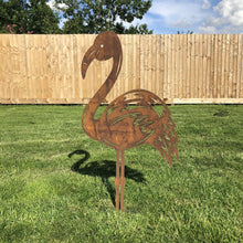 Load image into Gallery viewer, Metal Flamingo Garden Decoration Lawn Feature Ornament Statue
