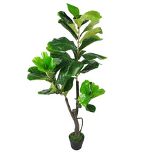 Load image into Gallery viewer, 120 cm (4 ft) Large Artificial Fiddle Fig Tree Ficus Evergreen Plant
