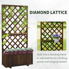 Load image into Gallery viewer, Garden Wooden Pine Trough Planter With Trellis
