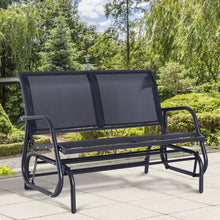 Load image into Gallery viewer, Outdoor Textilene Double Swing Bench-Black
