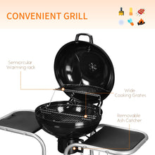 Load image into Gallery viewer, Outsunny Garden Charcoal Trolley Barbecue Grill On Wheels
