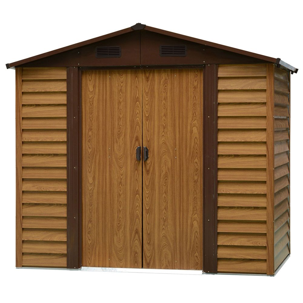 Garden Shed, 235.7Lx195.6Wx176.7-208.7H cm, Steel