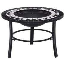 Load image into Gallery viewer, VidaXl Mosaic Fire Pit 68 cm Ceramic Black And White
