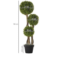 Load image into Gallery viewer, Potted Artificial Plant Boxwood Ball Topiary Tree Indoor Outdoor
