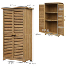 Load image into Gallery viewer, Wooden Garden Storage Shed Unit, 3-Tier Shelves Tool Cabinet
