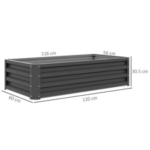 Outsunny Raised Garden Bed Elevated Metal Planter Box