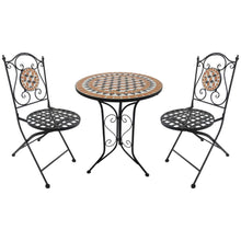 Load image into Gallery viewer, Outsunny Mosaic Bistro Outdoor Table And 2 Chairs
