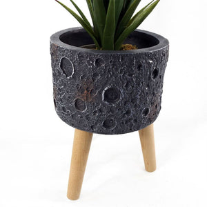 35 cm x 24 cm Large Lunar Black Planter