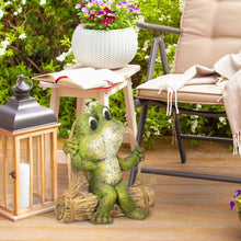 Load image into Gallery viewer, Hanging Garden Statue, Vivid Frog On Swing Art Sculpture Outdoor Ornament
