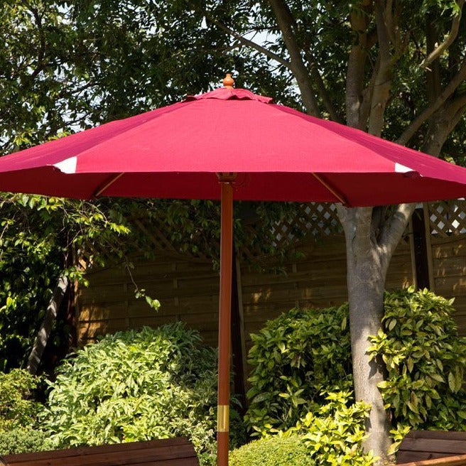 Outdoor Garden Parasol Umbrella - Burgundy Red