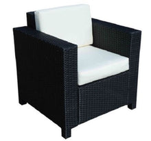 Load image into Gallery viewer, Black Garden Rattan Chair
