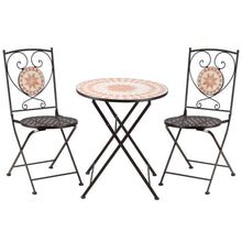 Load image into Gallery viewer, Outsunny 3-Piece Bistro Set Mosaic Outdoor Round Table And 2 Chairs
