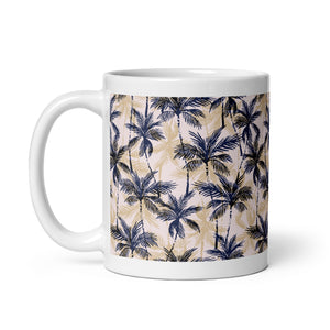 Swanky Palm White Glossy Mug