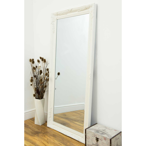 white wall mirror