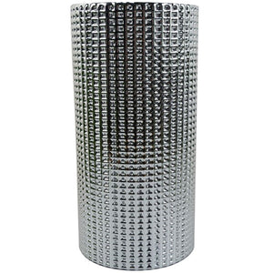 silver dot glass vase