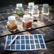 Load image into Gallery viewer, Mini Glass Spice Jars  With Self Writing Labels- Pack of 12 | M&amp;W
