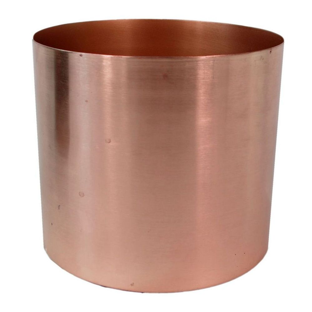 copper metal plant pot