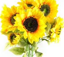 Load image into Gallery viewer, Pack of 6 x 88 cm Yellow Artificial Sunflower
