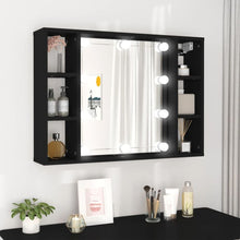 Load image into Gallery viewer, vidaXL Mirror Cabinet With LED Lights - Black 
