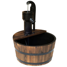 Load image into Gallery viewer, Barrel Water Fountain Garden Decorative Water Feature w/ Electric Pump
