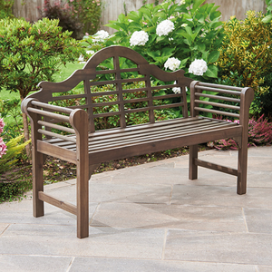 Lutyens Style Garden Bench - Chestnut