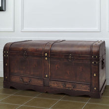 Load image into Gallery viewer, Wooden Treasure Chest Large Brown
